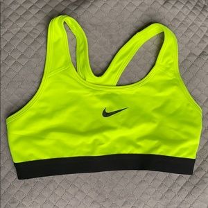 Nike Dri Fit Neon Yellow Sports Bra